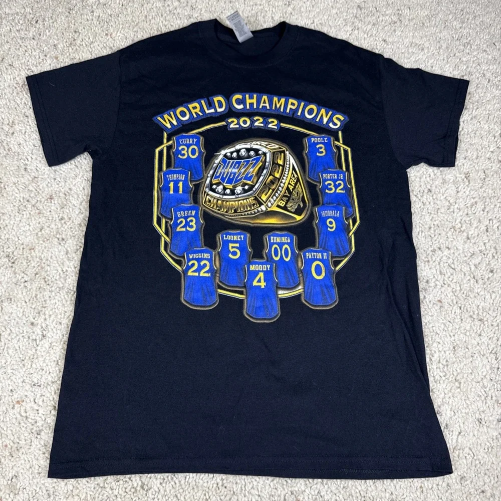 Golden State‎ Warriors 2022 NBA Finals Champions Ring T-Shirt Men's Medium Black